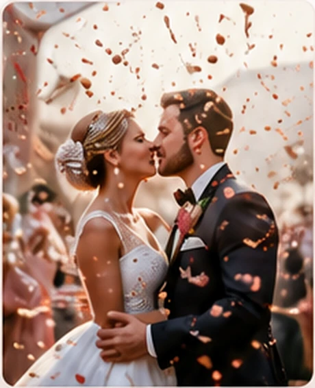 Brautpaar bei einer modernen Hochzeit